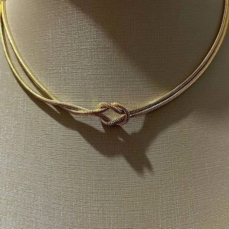 Choker Fio Duplo com Nó