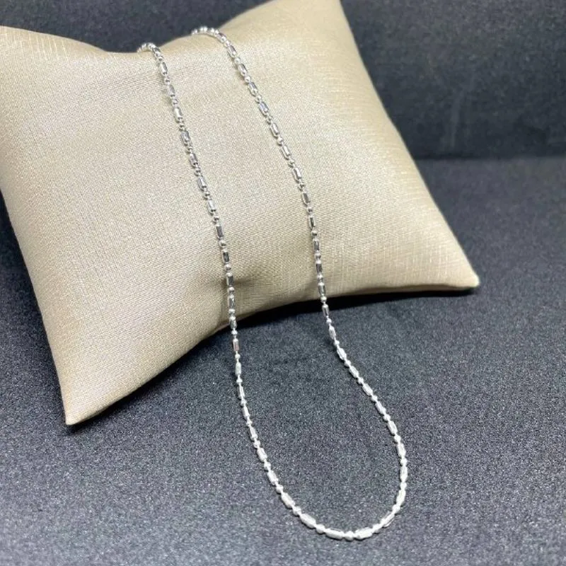 Colar Canutilho Banho Ouro Branco