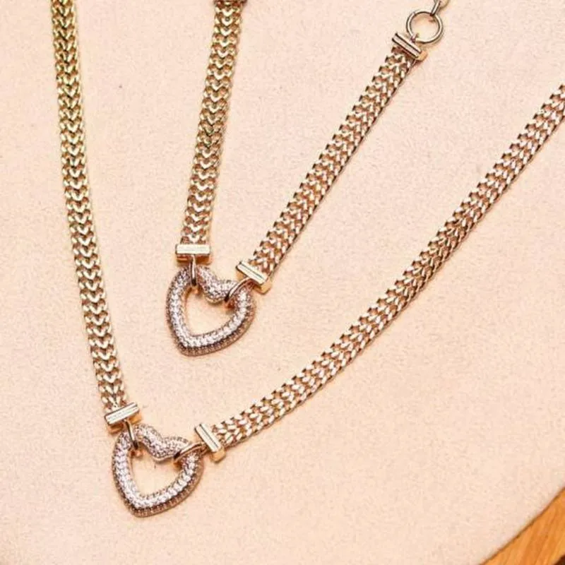 Colar Choker Coração Cravejado
