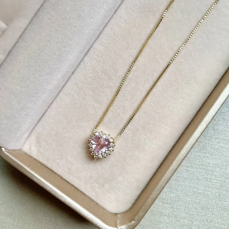 Colar Coração Rosa Crav