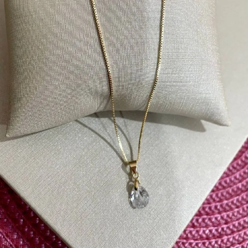 Colar Gota Cristal
