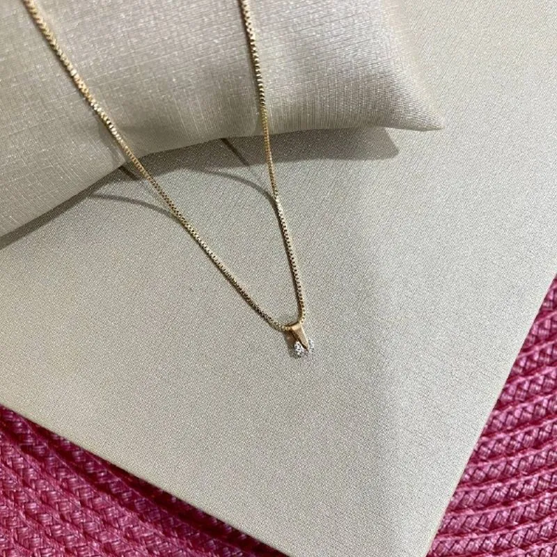 Colar Mini Cristal Delicado