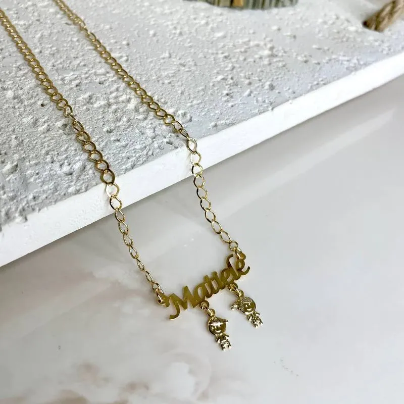 Colar Personalizado Nome 2 Filhos