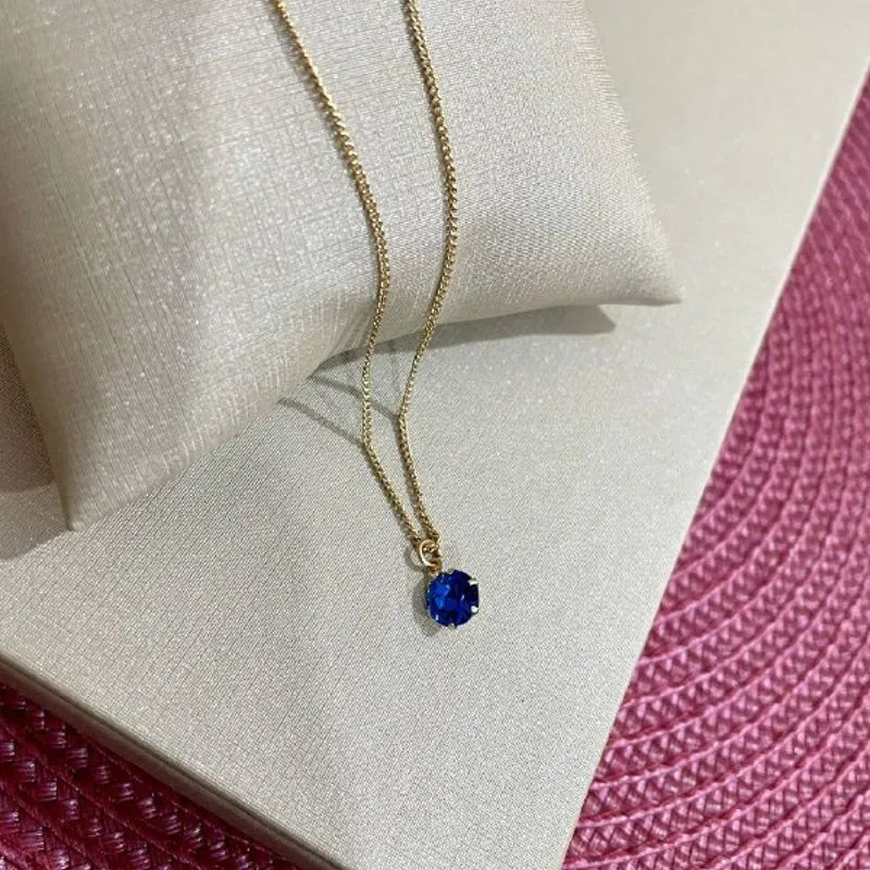 Colar Ponto Luz Azul