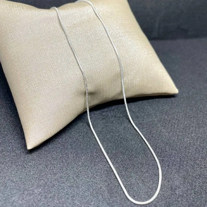 Colar Rabo de Rato Banhado a Ouro Branco