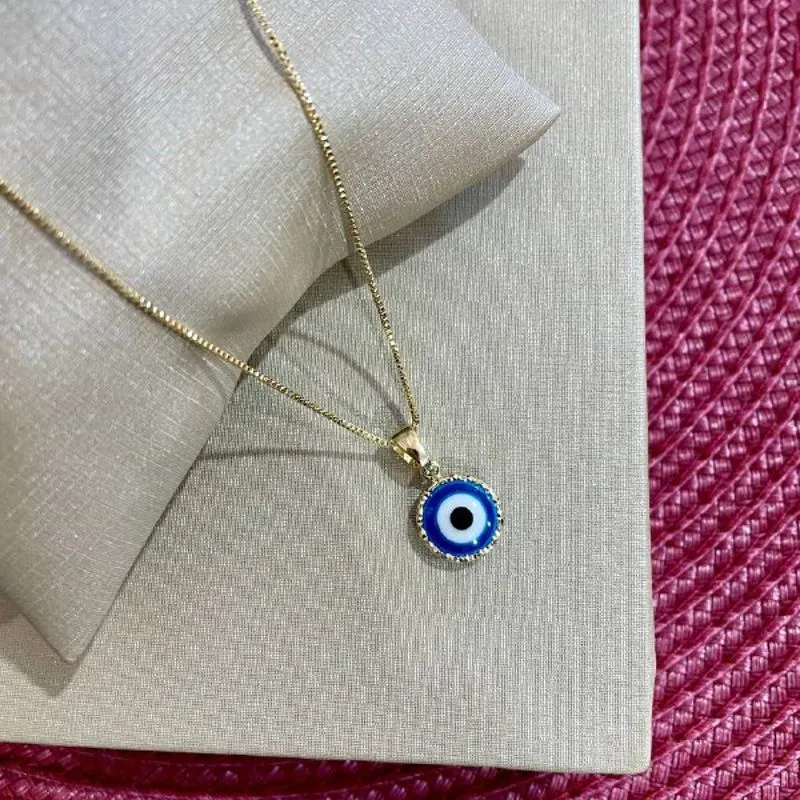 Colar Veneziana com Olho Grego