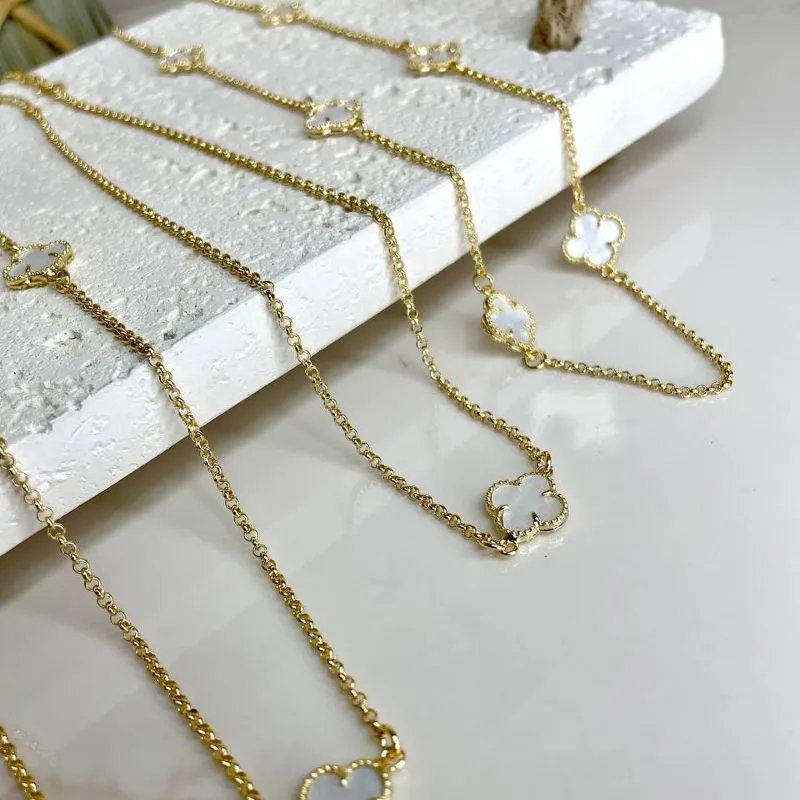 Colar Vintage Banhado Especial Branco