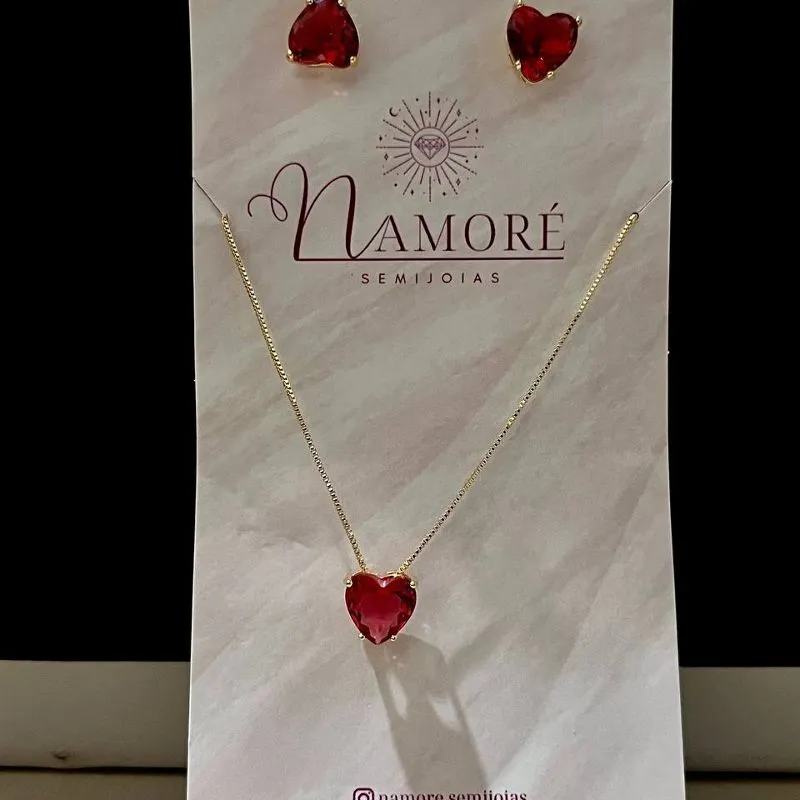 Conjunto Coração Marsala