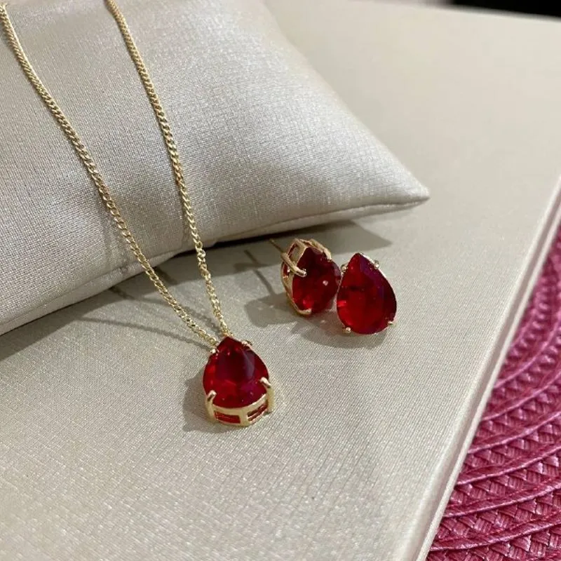 Conjunto Gota Rubi Grande