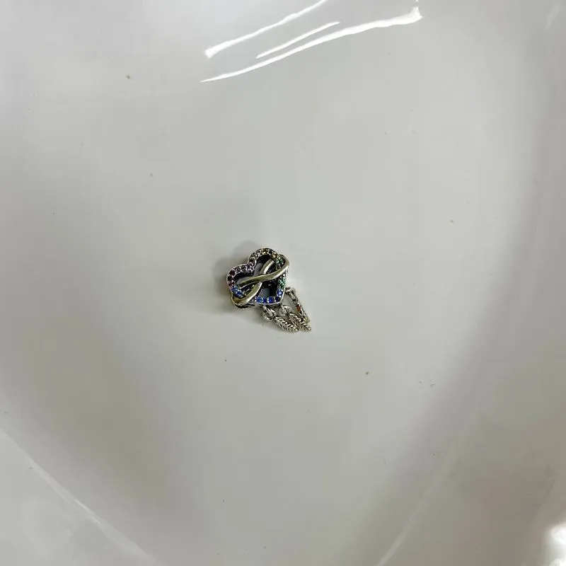 Pingente Charm Coração Infinito Prata925