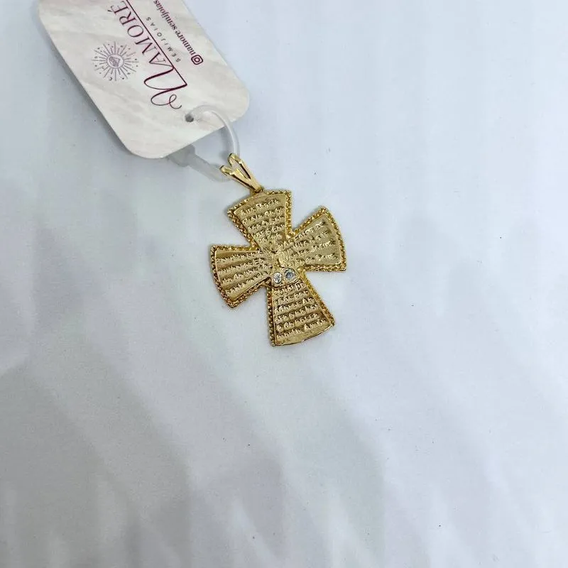 Pingente Cruz com Ave Maria