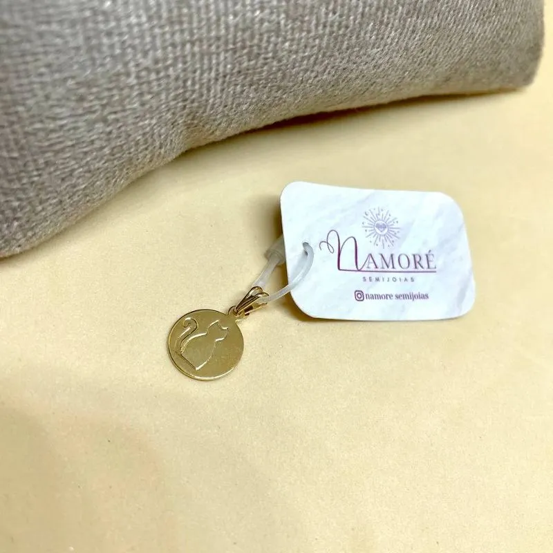 Pingente Medalha Gatinho