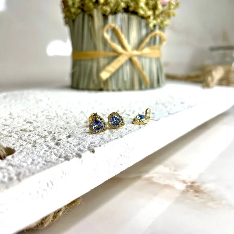 Pingente Mini Coração Crav Azul