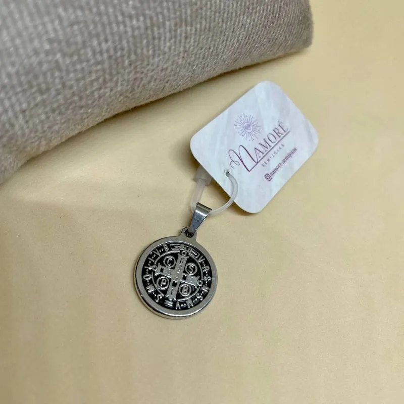 Pingente São Bento Aço Inox