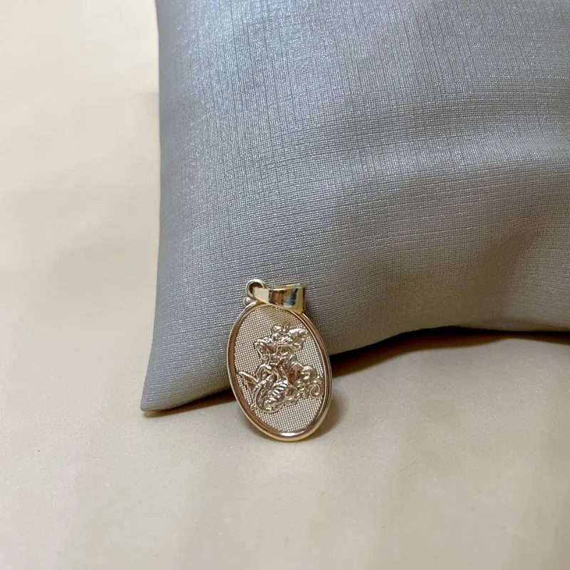 Pingente São Jorge Medalha Oval