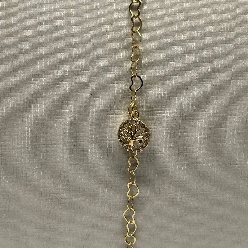 Pulseira Arvore da Vida com Elo Corações
