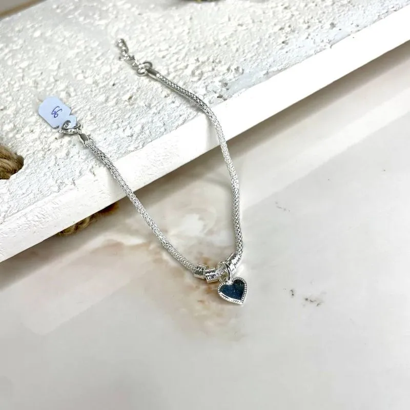 Pulseira banhada com Coração