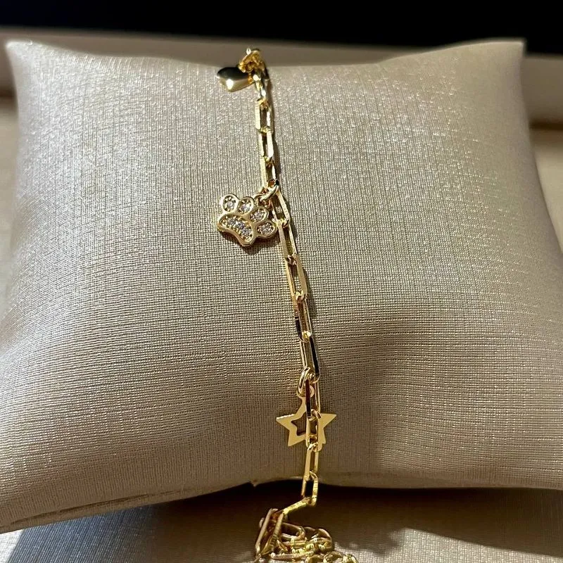 Pulseira Cachorro Estrela e Coração Cartier