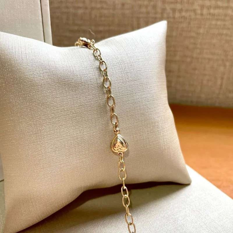 Pulseira com Corações Liso