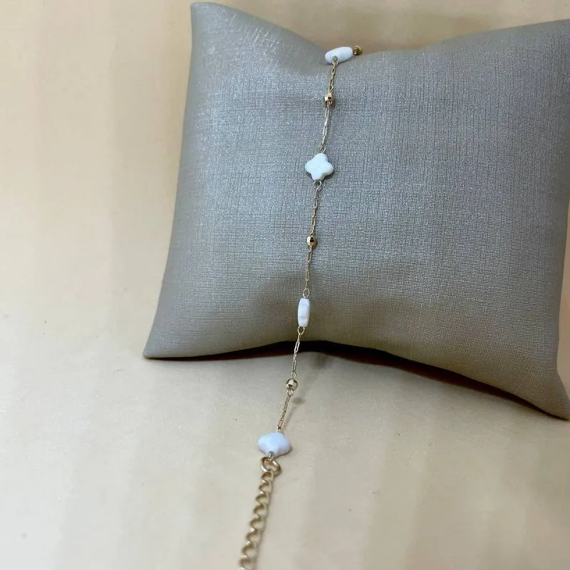 Pulseira com MadrePérola Trevo