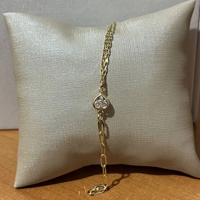 Pulseira Coração Cristal