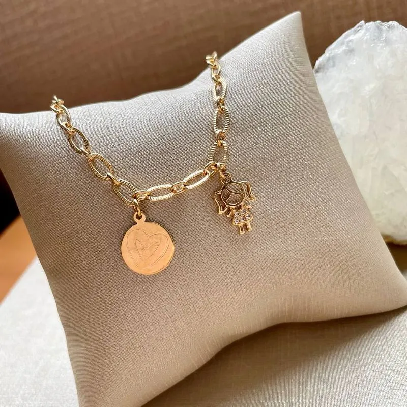 Pulseira Coração e Menina