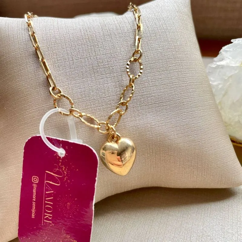 Pulseira Coração Liso