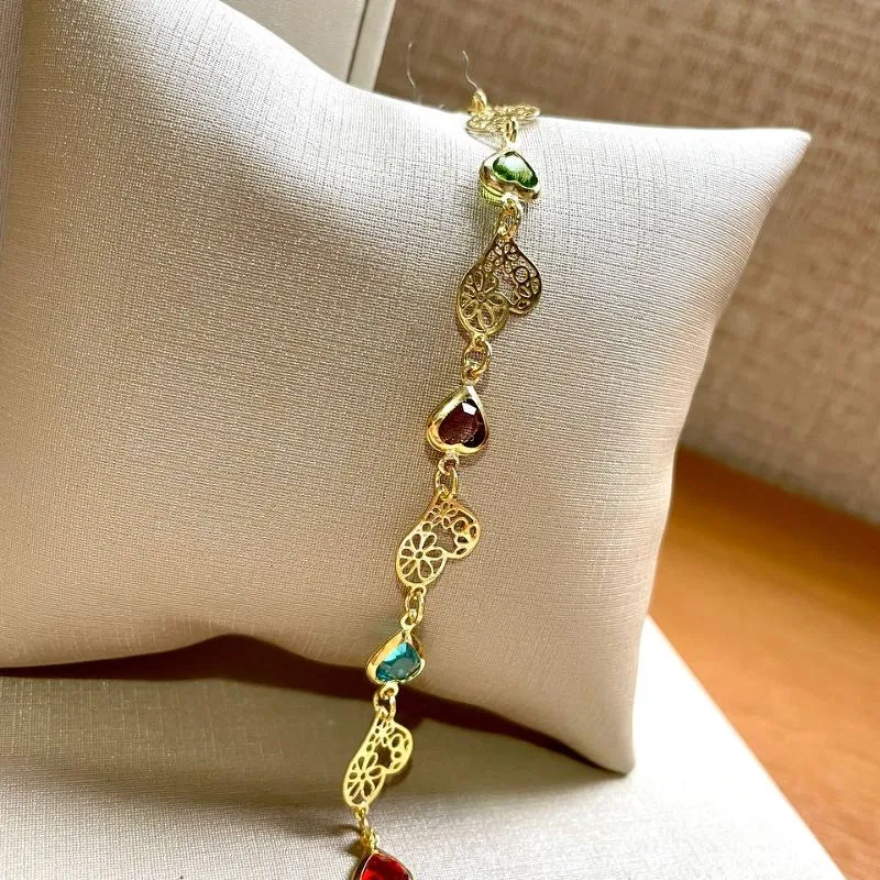 Pulseira Corações Coloridos