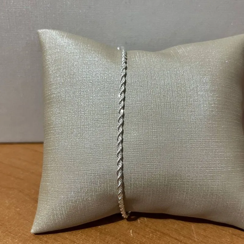 Pulseira Cordão Baiano Prata
