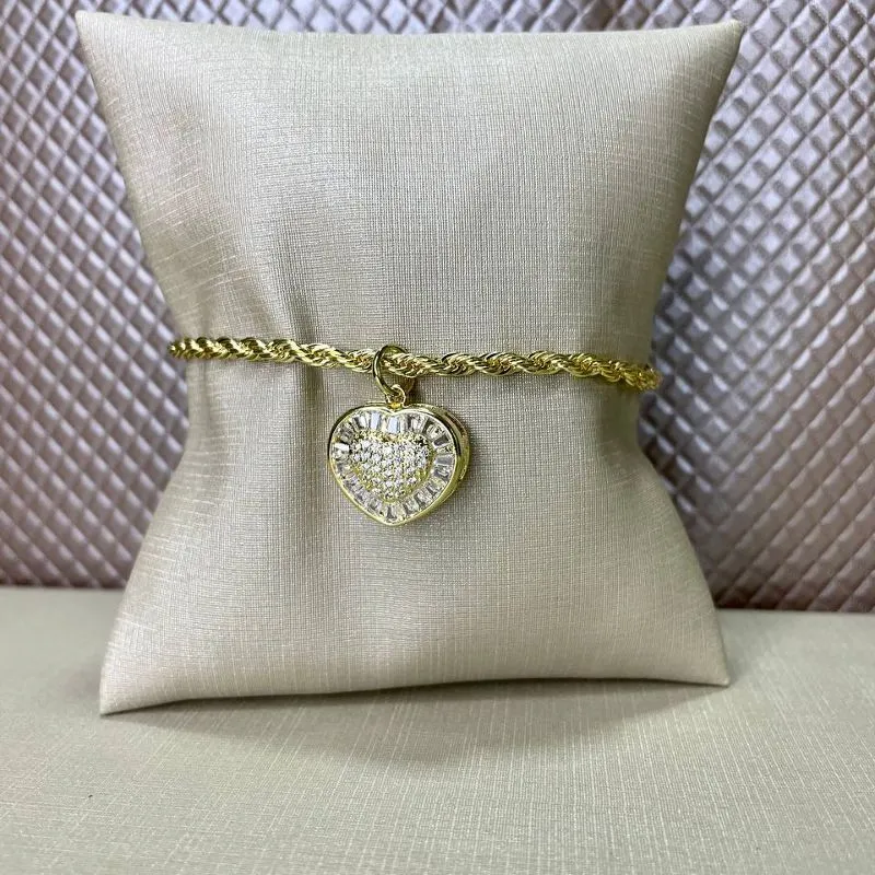 Pulseira Corrente Baiana com Coração