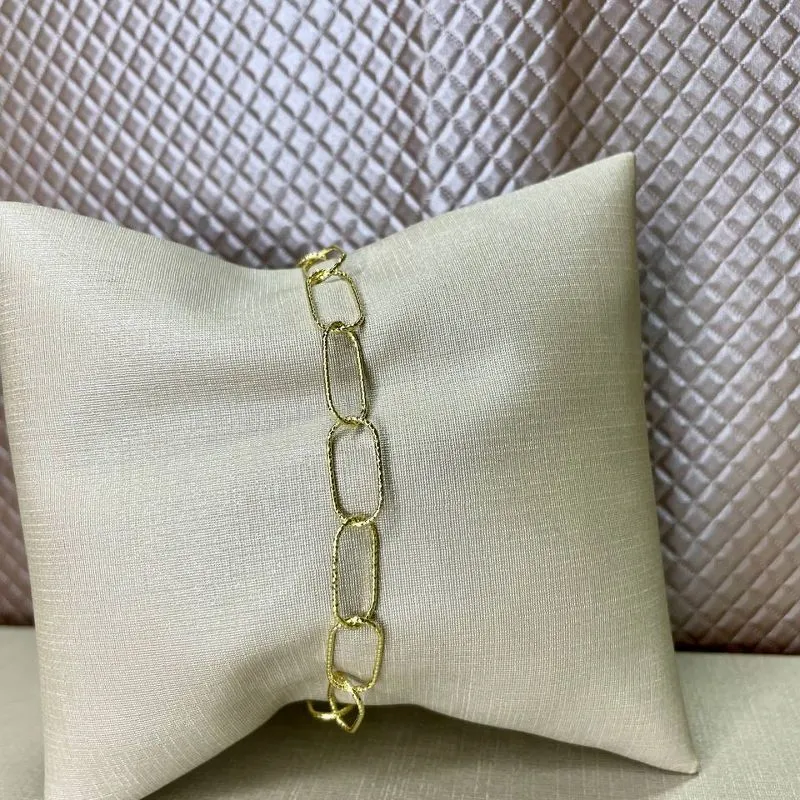 Pulseira de Elos Quadrados Delicada