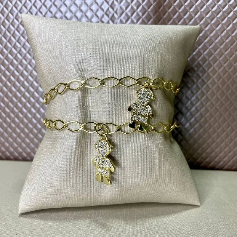 Pulseira Diamantada com Filho Cravejada
