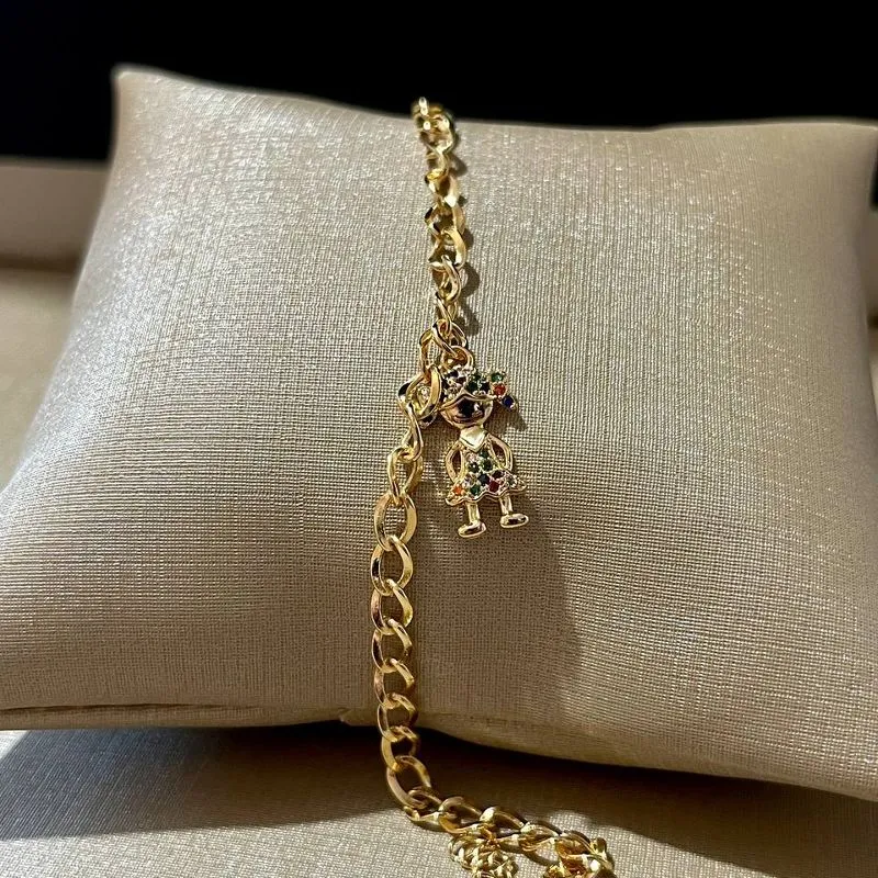 Pulseira Diamantada com Menina Crav
