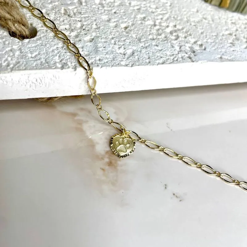 Pulseira Diamantada com Patinha de Cachorro