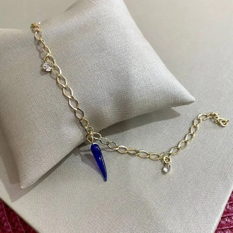 Pulseira Diamantada com Pimenta Azul