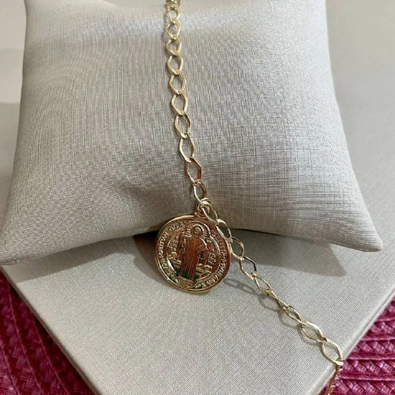 Pulseira Diamantada com São Bento