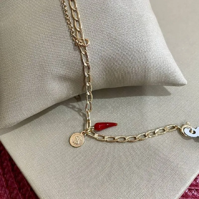 Pulseira Dupla com Pimenta/Dinheiro