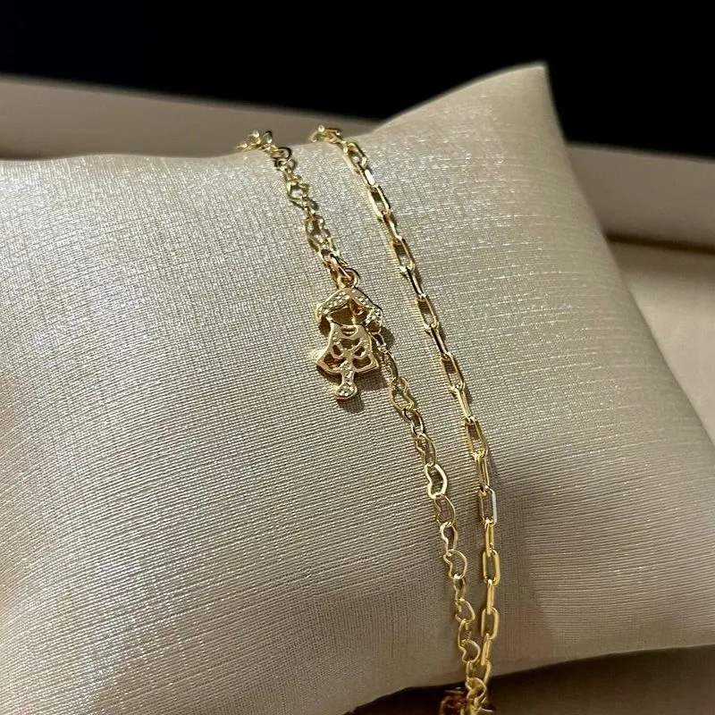 Pulseira Dupla Menina Cartier/Coração