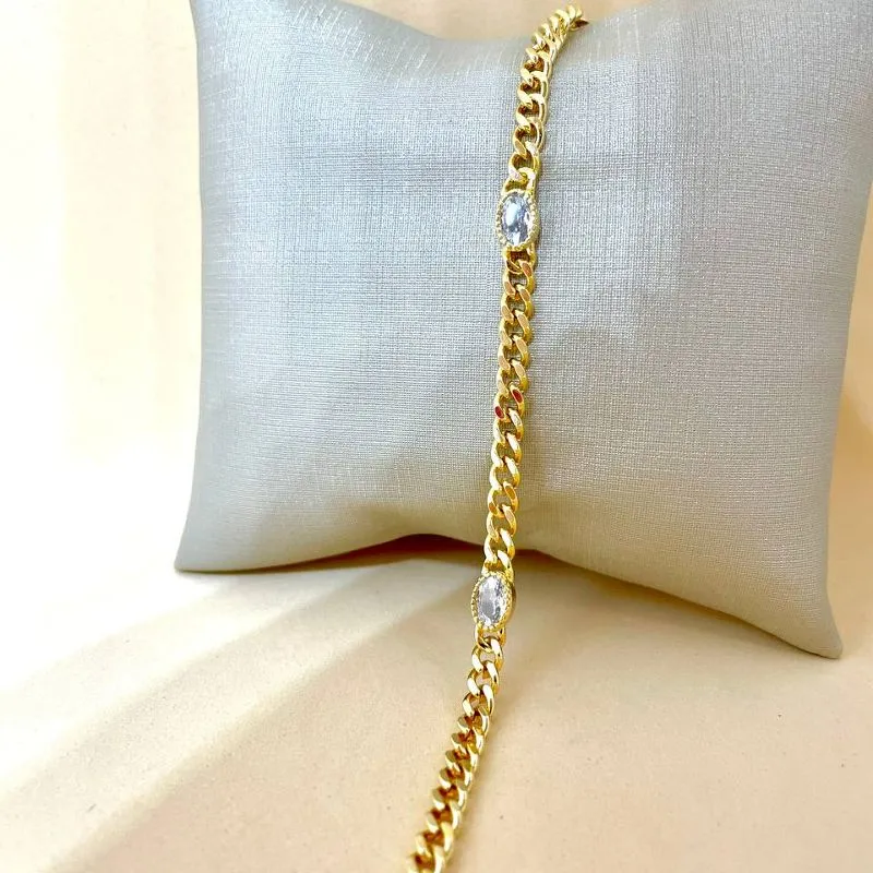 Pulseira Elo Grumet Tres Linhas