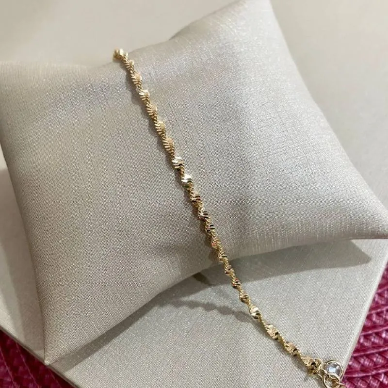 Pulseira Elo Virado com Ponto Luz