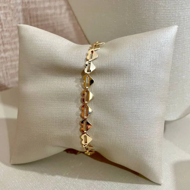 Pulseira Elos de Coração