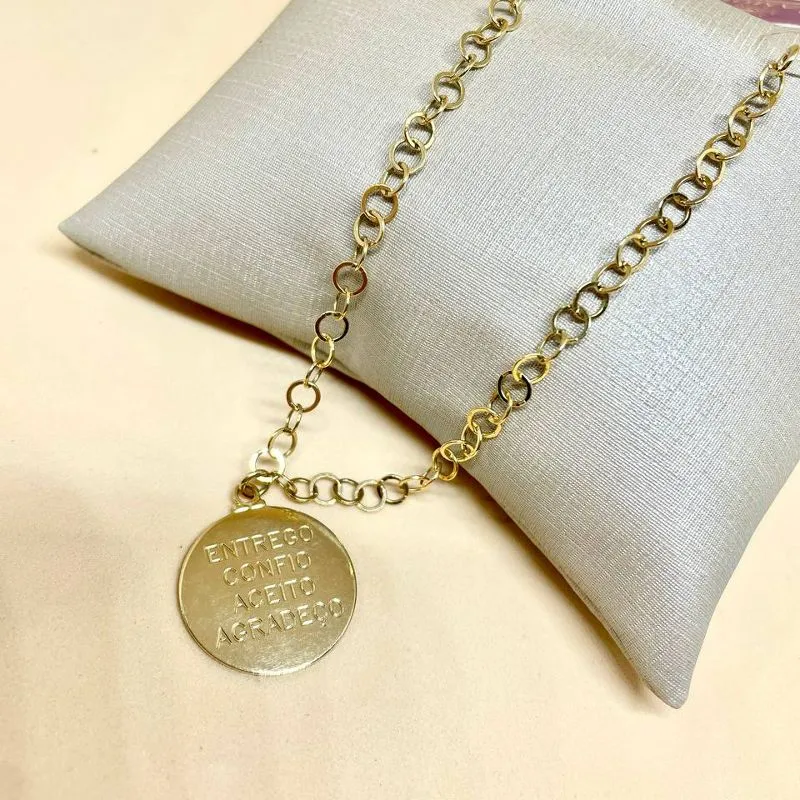 Pulseira Entrego, Confio com Elo Portugues