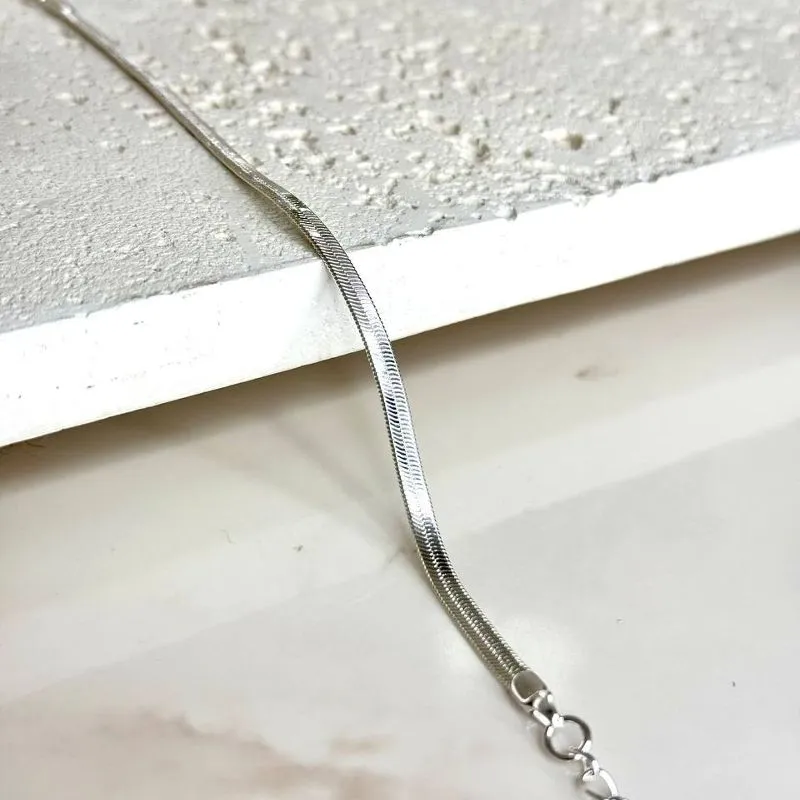 Pulseira Fita Larga Banho de Prata