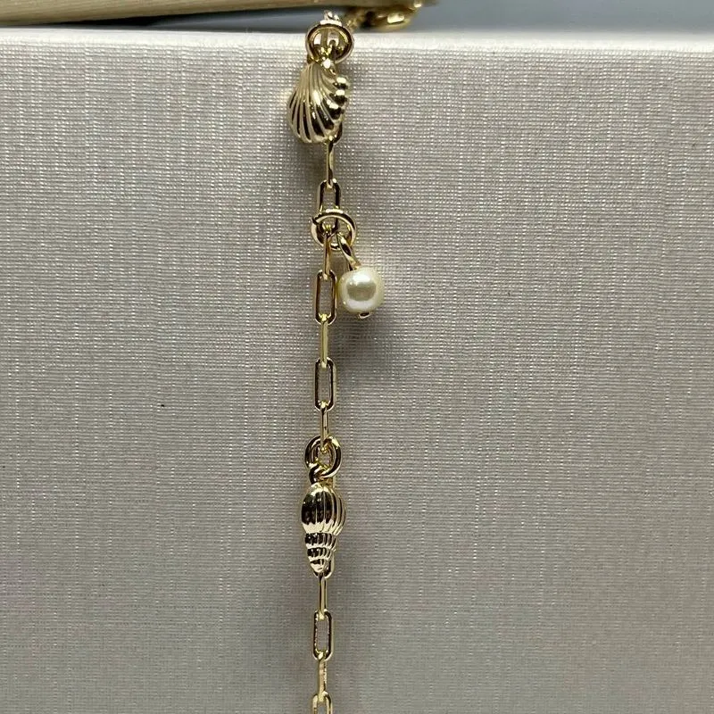Pulseira Infantil Conchas e Pérola