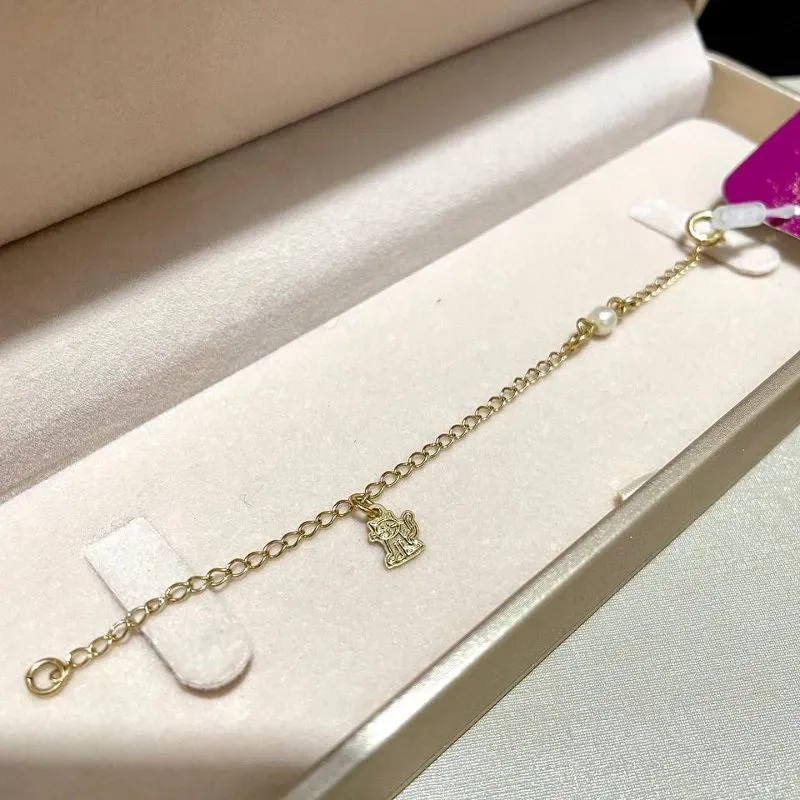 Pulseira Infantil Gatinho e Pérola