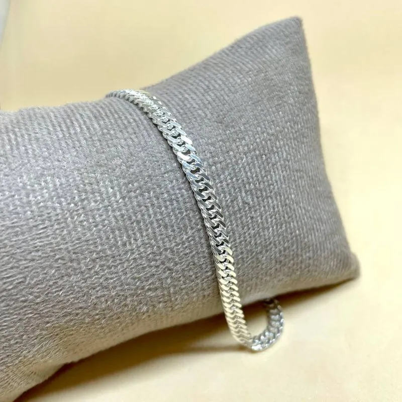 Pulseira Masculina Transpassada Prata