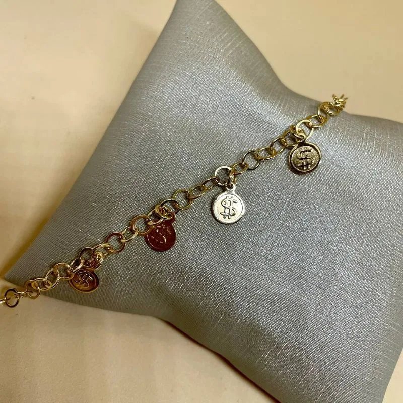 Pulseira Moedinhas de Dinheiro