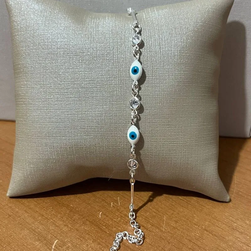 Pulseira Olho Grego Prata