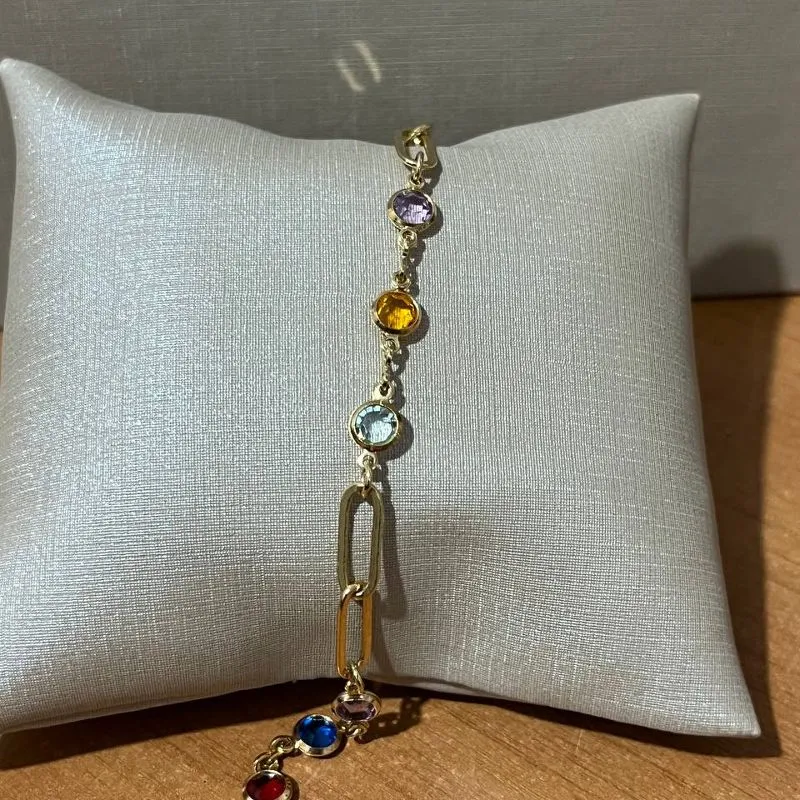 Pulseira Pedras Coloridas com Cartier