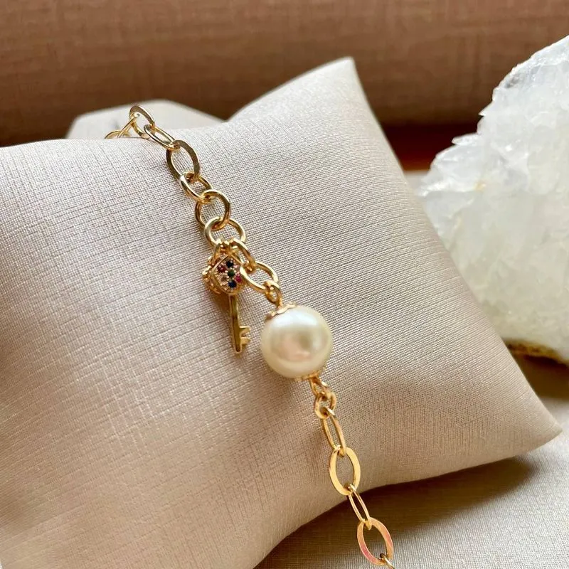 Pulseira Pérola e Chave